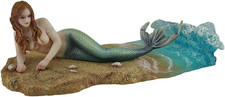 Zeckos Veronese Resin Statues Waiting by Selina Fenech Mermaid Laying on the Bea picture