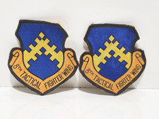 Pair of Vintage Vietnam War US Air Force USAF 8th Tactical Fighter Wing Patches picture