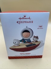 2014 Hallmark FROSTY FRIENDS Magic Ornament KAYAK 35th ANNIVERSARY Solar Motion  picture