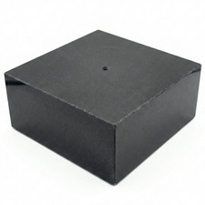 Premium Black Marble Display Base with Center Mount Hole – Polished Stone Pedest picture