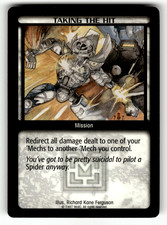 BattleTech Mech Robot 1997 Wizards of the Coast Taking the Hit CCG Card picture