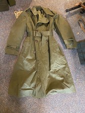 ORIGINAL WWII US ARMY OFFICER M1938 TRENCH JACKET COAT-SIZE MEDIUM picture
