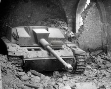 Cassino Ruins Knocked-Out German StuG WWII 8x10 Photo Print HT4136512 picture