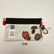 STANCE X TOPO DESIGNS CANVAS ACCESSORY POUCH ZIPPER BAG MUSHROOM PATCHES NWT picture