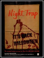 1995 Night Trap Windows 95 MS-DOS CD-ROM Digital Pictures Vtg Full Page Print Ad picture