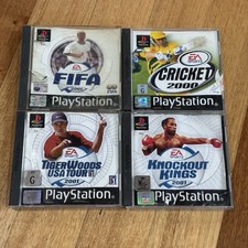 Sony PS1 PlayStation Cricket 2000 FIFA Knockout Kings Tiger 2001 - 4 EA Sports picture