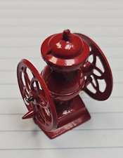 Dollhouse size Royal Miniatures red die cast metal coffee grinder mill NEW vntg- picture