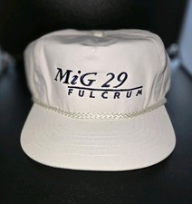 Vinage Russian MIG 29 Fulcrum Hat satin,  navy blue. picture