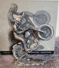 Harley Davidson Vintage Dirt Racer Fine Pewter Replica Off Road Adventure picture