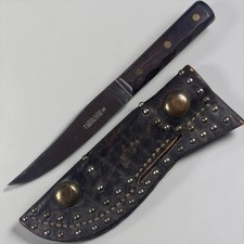 Vintage Nowill Sons Sheffield Frontier Hunting Skinning Knife Stud Tack Sheath picture