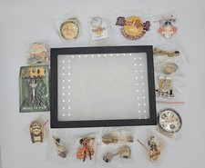 Vintage BRAND NEW Hard Rock Café PINS Lot OF 16 Display Case/Frame 8''x6'' NICE  picture