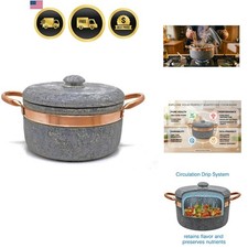 Soapstone Dutch Oven 3 Qt Non-Toxic Eco Friendly Durable Handcrafted picture