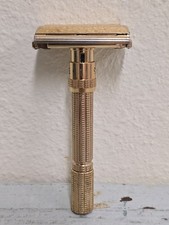 Vintage 1961 Gillette Aristocrat Slim Adjustable Safety Razor G-3 Gold Plated picture