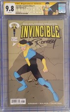 Invincible #1 Facimile CGC 9.8  Signed By Ottley with Rare Custom Label picture