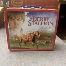 THE DERBY STALLION METAL LUNCHBOX Horse Collectible From The Movie Box only picture
