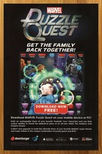 2012 Marvel Puzzle Quest PC Print Ad/Poster Fantastic Four Mobile Game Pop Art picture