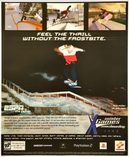 Vintage Print Ad 2001 Winter X-Games Snowboarding PS2 Original Promo Poster Art picture