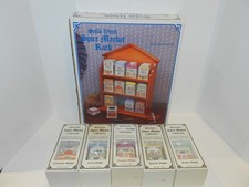 1990 EPI International Spice Market Spice Village Jars Set + Wood Rack CIB RARE picture