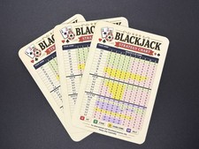 Blackjack Strategy Cards 3 Pack Wallet Size Basic Strategy Casino Guide Chart picture