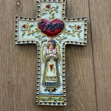 Shelly Rasche Enamel Porcelain Cross 