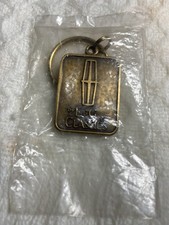 NOS Vintage E&G Classics Lincoln Brass Car Emblem Keychain New Sealed 70s 80s picture