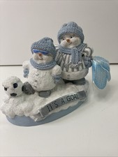 Snow Buddies Figurine Its A Goal Soccer Sport Encore Group 2000 Snowman Winter  picture