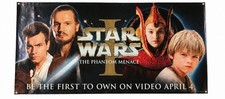 Star Wars Episode I Phantom Menace 1999 Video Release Promo Vinyl Banner Poster picture