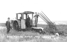 Sims Farming Plowing Steam Tractor Inkster North Dakota ND - Reprint picture