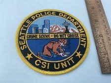 Seattle Police Department CSI Unit collectable patch new full size picture