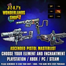 PS/XBOX/PC Tiny Tina's Wonderlands GOD ROLL PISTOL ASCENDED  GEAR CUSTOM LEGIT picture