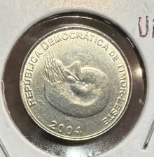 2004 EAST TIMOR CENTAVO UNCIRCULATED NICKEL CLAD STEEL-17MM-KM#1 picture