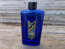 Rare Antique 1920s Art Deco Glebeas Adoration Cobalt Blue Glass Perfume Bottle picture