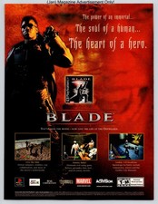 Blade Marvel Activision PlayStation Daywalker Vampire Movie 2001 Advertisement picture