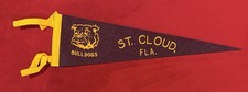 Vintage St Cloud Hight School Florida Bulldogs 11.5 Inch Pennant Osceola County picture