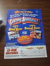 Cloud 9 CD-rom Sweepstakes Animal Doctor Dinosaur Finder Print Ad 1997 8x11 picture
