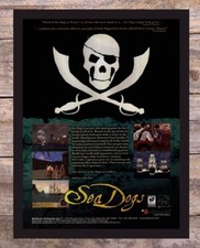 Sea Dogs Framed Pirates RPG PC Video Game Art 2000 Vintage Print Ad Poster picture