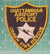 Vtg Obsolete Chattanooga Tennessee TN Airport Police CFR Crash Fire Rescue Patch picture