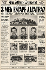 3 Men Escape Alcatraz Prison News Poster up to 24x36