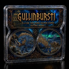 2 x 1 oz 2025 Germania Gullinbursti Colorized in Dual Slab Display picture