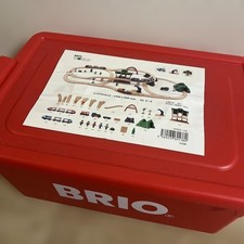 BRIO WORLD Railroad 63 Piece Christmas Limited Set with Storage Box #1ac98e picture