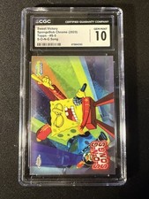 2025 TOPPS CHROME SPONGEBOB 25TH S-O-N-G SONGS S-5 SWEET VICTORY CGC 10 - POP 3 picture