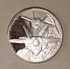 5th Generation Fighters F-22 Raptor / F-35 II Lightning Air Force Challenge Coin picture