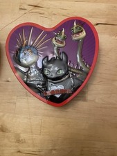DreamWorks Dragons Heart-Shaped Tins Dragons Logo and “You Light My Fire” Empty picture