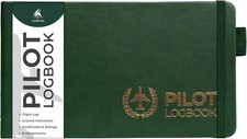 Clever Fox Pilot Logbook, Professional Flight Journal, Radar Green, 8.1 x 4.6 In picture
