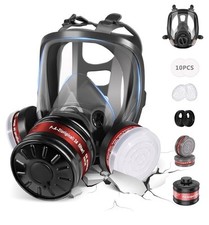 Full Face Gas Mask -  Survival Nuclear and Chemical, Reusable Respirator Mask picture