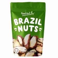 Food to Live Brazil Nuts 1lb Raw Whole Unsalted Non-GMO Keto Paleo Bulk picture