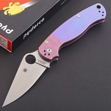 Para Military Purple Anodized Titanium Handle Tactical Folding Pocket Knife C95 picture