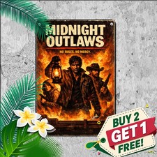 Midnight Highway Outlaws Action Thriller Cinema Art Plaque Metal Tin Sign picture