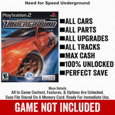 Need for Speed Underground 100% PS2 Memory Card All CHEATS ITEMS picture