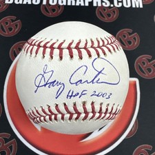 Gary Carter Signed New York Mets Expos OMLB HOF Inscribed Autographed Beckett picture